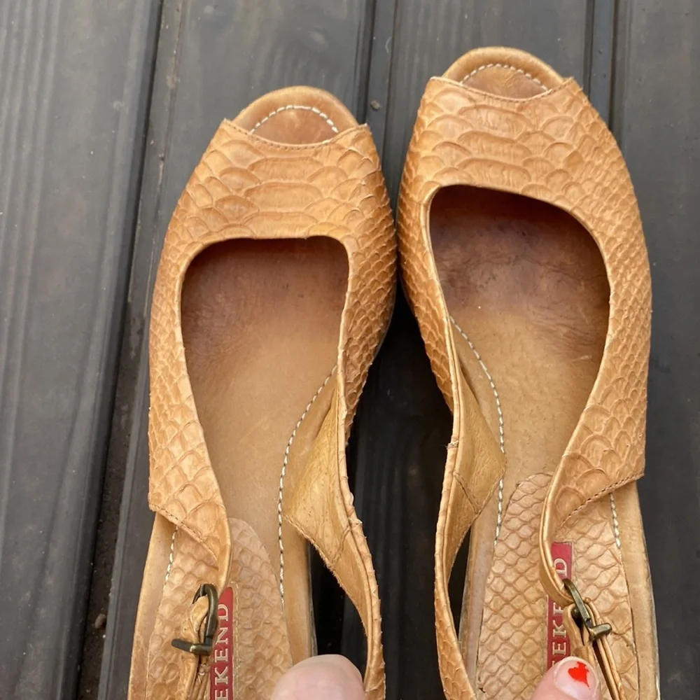 Weekend leather fish-scale heels - Picture 5 of 14